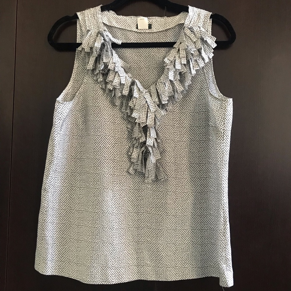 J.Crew silk ruffle top